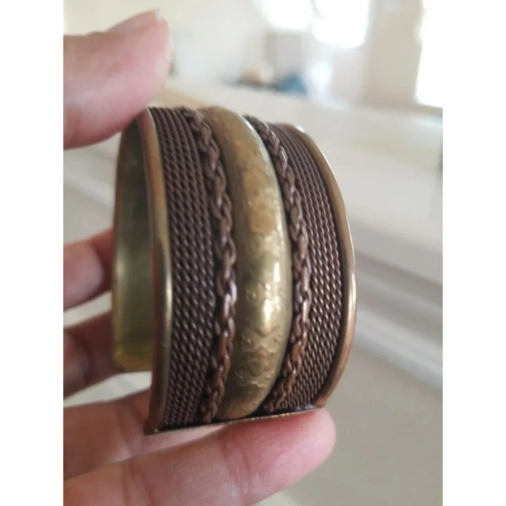 2 piece Vintage bronze cuff bracelets
